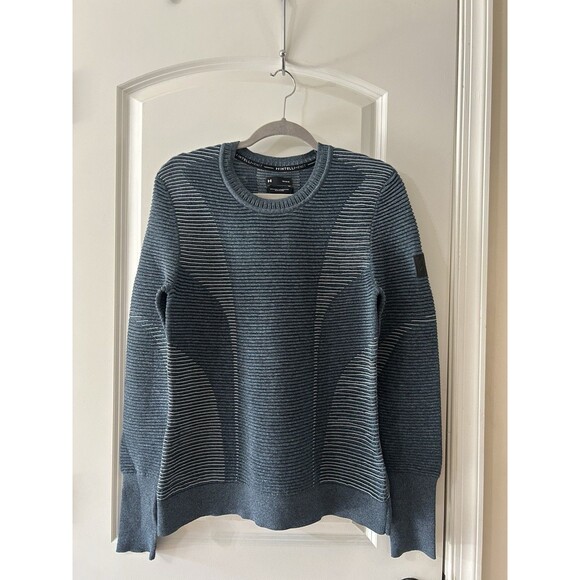 Under Armour Women's L Blue IntelliKnit Phantom Sweater 2.0 Crew Fitted NWOT - Picture 3 of 9